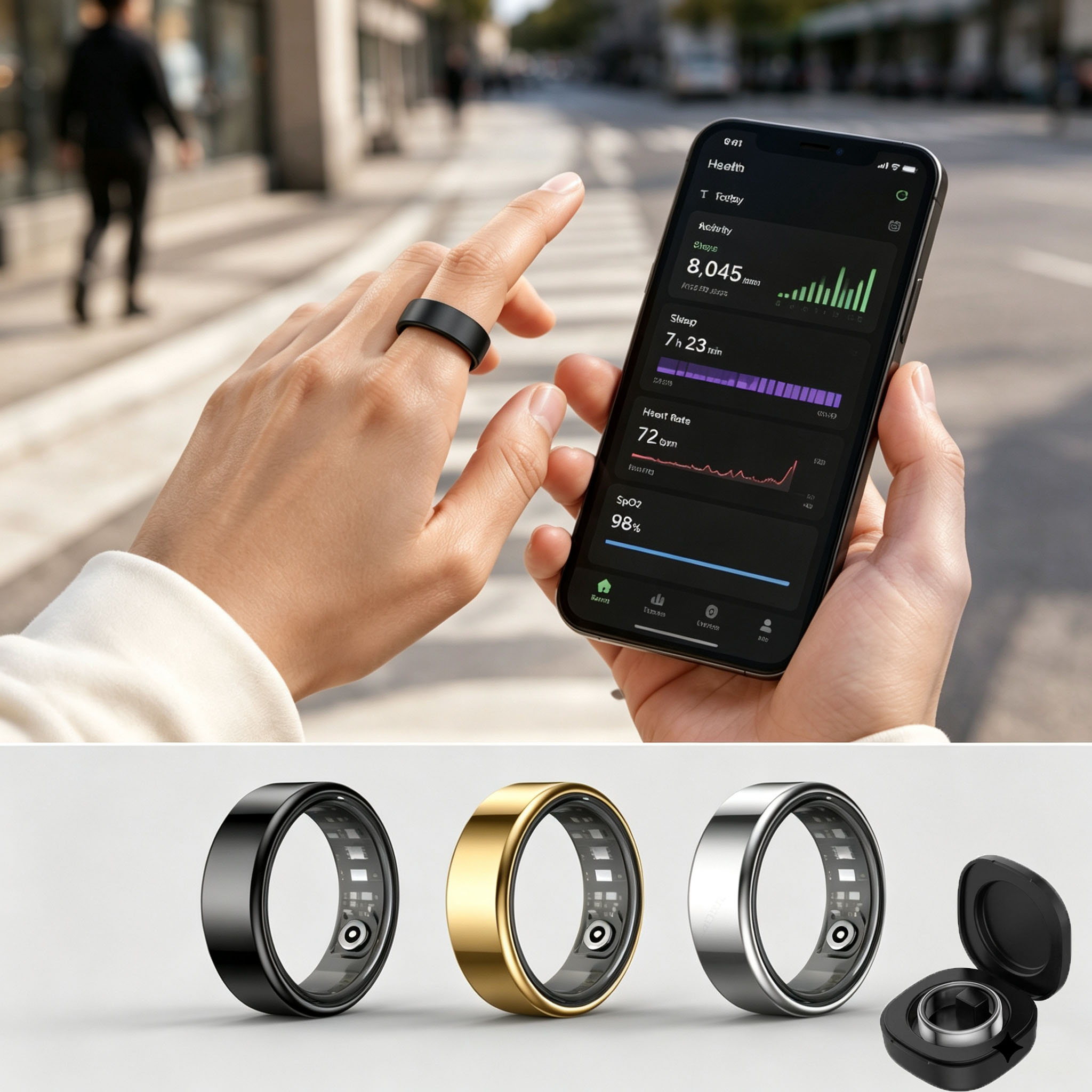 Blood Pressure Monitor - Anel inteligente com monitoramento de frequência